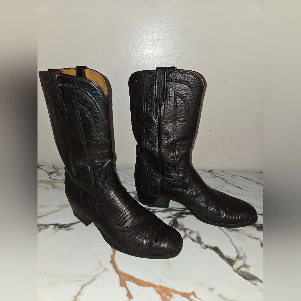 Lucchese Teju Lizard  Skin Mens Boots, Size  10 1/2 D, Asking $199.00